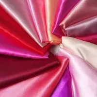 Charmeuse Satin Fabric 58" Wide - Pink Red thumbnail 1