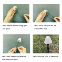 Solar Mushroom LED Garland Lights thumbnail 4