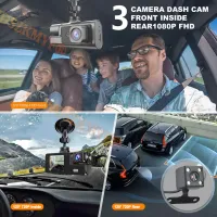 3-Channel WIFI Dash Cam 1080P HD thumbnail 2