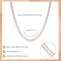 14K Gold Plated CZ Necklace thumbnail 6