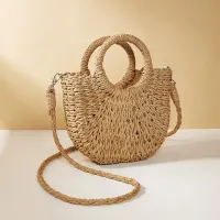 Half-Moon Rattan Beach Handbag thumbnail 1