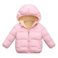 Kids Winter Thick Plush Fur Hooded Jacket thumbnail 5