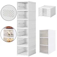 Foldable Stackable Shoe Rack Organizer thumbnail 1