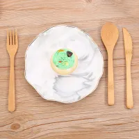 Bamboo Wooden Dinnerware Set (3-Piece) thumbnail 3