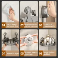 Corner Shower Caddy with Suction Cups thumbnail 4