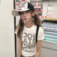 Karrram Y2k Letter Print Crop Top thumbnail 3