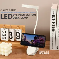 USB LED Clip On Desk Lamp with Gooseneck thumbnail 1