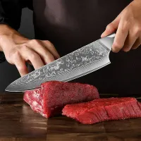 8" Japanese Damascus Chef Knife Set thumbnail 4