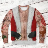 Muscle Santa Ugly Christmas Sweater Pullover thumbnail 1