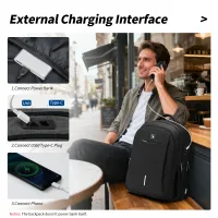 OIWAS Waterproof Laptop Backpack with USB Port thumbnail 6