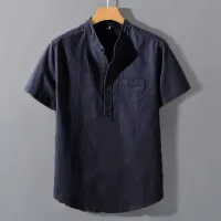 Men's Summer Button Shirt with Pocket thumbnail 2