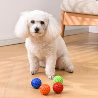 Tough Rubber Squeaky Dog Chew Ball thumbnail 2