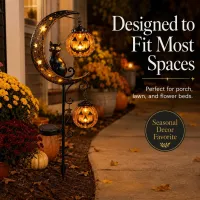 Halloween Cat & Pumpkin Solar Stake thumbnail 1