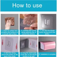 20Pcs No-Trace Adhesive Hooks thumbnail 8