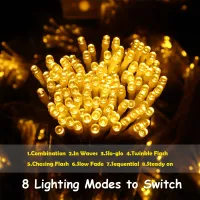 Solar LED String Lights - 8 Modes thumbnail 2