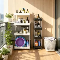 Slim Rolling Storage Cart Organizer thumbnail 2