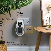 Wall Mounted 350W Electric Heater with Remote thumbnail 3