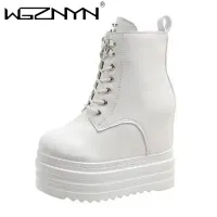 Punk Platform Wedge Gothic Boots thumbnail 2