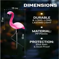 Solar Flamingo Pathway Lights thumbnail 6