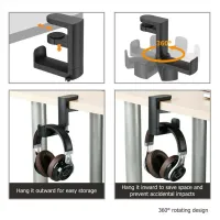 Gaming Headphone Stand with Rotating Arm thumbnail 2
