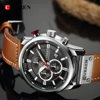 CURREN 8291 Men's Chronograph Leather Watch thumbnail 3