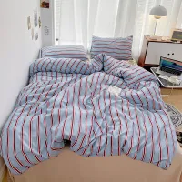 Striped Washed Cotton Duvet Set thumbnail 2