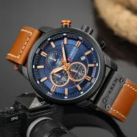 CURREN 8291 Men's Chronograph Leather Watch thumbnail 4