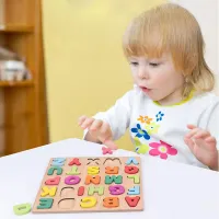 Wooden ABC & Number Puzzle for Toddlers 2-4 thumbnail 5