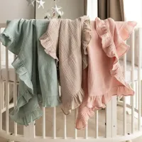 Organic Cotton Muslin Swaddle Blanket thumbnail 1