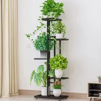 Iron Flower Stand with Pots Tray thumbnail 4