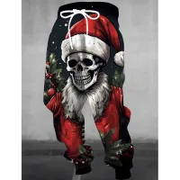 Skull Graphic Sweatpants for Men thumbnail 5