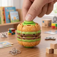 Press & Spin Hamburger Fidget Spinner thumbnail 3