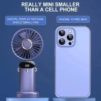Portable Foldable Mini Fan USB Rechargeable thumbnail 2