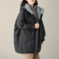 Women's Long Hooded Down Puffer Coat thumbnail 3