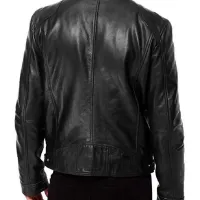 Men's PU Leather Bomber Jacket thumbnail 3