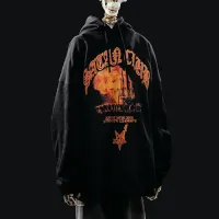Oversized Satan Club Hoodie - Y2K Streetwear thumbnail 4
