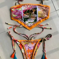 Printed Crop Top Bikini Set thumbnail 1