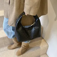 Woven Embossed PU Leather Hobo Bag thumbnail 4