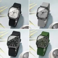 Square Dial Silicone Strap Quartz Watch thumbnail 2
