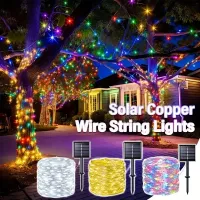 Solar Fairy LED Copper Wire Lights thumbnail 2