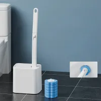 Disposable Toilet Brush Replaceable Wall-Mounted Long Handle Cleaning Tool thumbnail 2