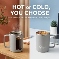 Insulated Coffee Mug with Handle thumbnail 4