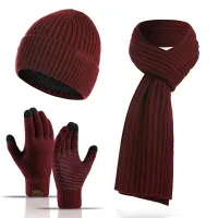 Winter Beanie Scarf Gloves 3-in-1 Set thumbnail 1