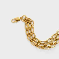 Waterproof 18k Gold Plated Woven Chain Bracelet thumbnail 5