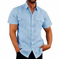 Cotton Linen Men's Summer Shirt thumbnail 2