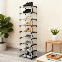 Stackable Narrow Shoe Rack Organizer thumbnail 2