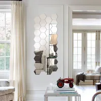 3D Hexagon Mirror Wall Stickers thumbnail 5