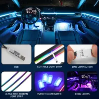 10-in-1 Car LED RGB Light Strip thumbnail 5