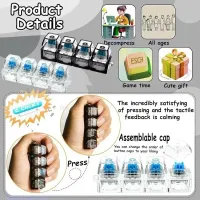 LED Keyboard Clicker Keychain Fidget Toy thumbnail 6