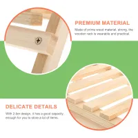 Brown Wood Desktop Storage Rack thumbnail 2